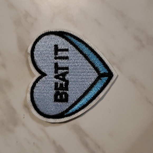 Blue Valentine Iron-On Heart Patch - Picture 1 of 4